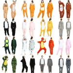 Pyjamas combinaisons marron en fibre synthétique à motif animaux Taille XL look fashion pour femme 
