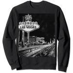Monochrome emblématique classique de Vegas Nights Sin City Sweatshirt