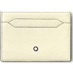 Porte-cartes bancaires Montblanc blanc d'ivoire en cuir look fashion pour homme 