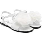 MONTELPARE TRADITION sandales en cuir à fleurs appliquées - Blanc