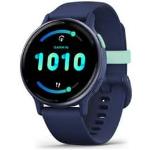 Accessoires de montre Garmin Vivoactive bleu marine en aluminium 5 ATM GPS look sportif tactiles pour homme en promo 