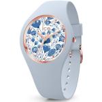 Montres Ice Watch bleues à motif fleurs pour femme 