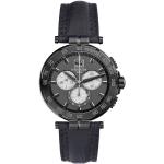Montre Michel Herbelin Newport quartz chronographe acier PVD noir cadran anthracite bracelet cuir noir 42,5 mm Homme