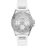 Montres Guess blanches en or rose à strass 
