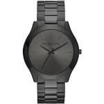Accessoires de montre de créateur Michael Kors Runway gris acier en acier look fashion pour femme en promo 
