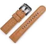 Bracelets de montre TW Steel marron en acier look fashion peau de crocodile pour homme 