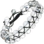 Bracelets porte-bonheurs blancs en cristal à perles inspirations zen fait main look fashion pour femme 
