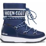 Chaussures après-ski d'hiver Moon Boot bleus à élastiques pour enfant 