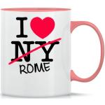 Tasses design roses en céramique à motif Rome 