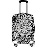 Housses noires à effet léopard en polyester à motif panthères de valise look fashion 
