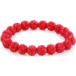 Bracelets Morella rouges à strass fantaisie look fashion pour femme en promo 