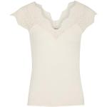 T-shirts Morgan blanc d'ivoire à franges à manches courtes à manches courtes Taille XL look fashion pour femme 