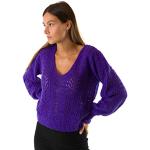 Pullovers Morgan violets à manches longues Taille XS look fashion pour femme 