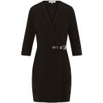 Robes cache-coeur Morgan noires à manches trois-quart Taille XXS look casual pour femme en promo 