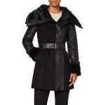 Manteaux en laine Morgan noirs en fausse fourrure lavable en machine Taille M look fashion pour femme en promo 