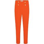 Pantalons Morgan orange en viscose à motif ville lavable en machine Taille M look fashion pour femme 