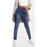 Jeans skinny Morgan bleus en viscose délavés Taille XS pour femme en promo 