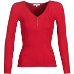 Pullovers Morgan rouges en viscose lavable en machine à manches longues Taille M look fashion pour femme 