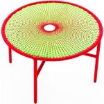 Moroso Table Banjooli vert clair/rouge structure acier laqué