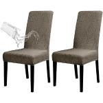 Chaise de salle à manger couvre des housses de chaise extensible pour salle  à manger chaise de cuisine couvre couvre-chaise amovible pour salle à  manger, hôtel, taupe
