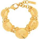 Bracelets de créateur Moschino jaunes à motif ours 