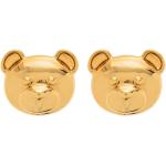 Boucles d'oreilles de créateur Moschino jaunes à motif ours 