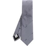 Cravates en soie de créateur Moschino gris clair à rayures Tailles uniques pour homme 