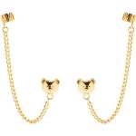 Boucles d'oreilles en or de créateur Moschino en laiton à motif papillons pour femme 