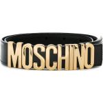 Moschino ceinture à plaque logo - Noir