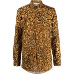 Chemises de créateur Moschino multicolores à effet léopard en viscose imprimées à manches longues classiques pour homme en promo 