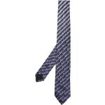 Cravates en soie de créateur Moschino bleu marine à motif papillons Tailles uniques pour homme 