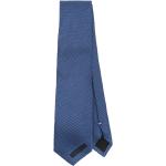 Cravates en soie de créateur Moschino bleu marine à motif papillons Tailles uniques pour homme 