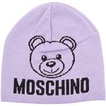Bonnets de créateur Moschino lilas à motif ours Tailles uniques look fashion pour femme 