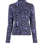 Pulls col roulé de créateur Moschino violets en viscose à manches longues à col roulé Taille XL pour femme en promo 