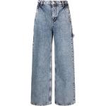 Jeans droits de créateur Moschino bleu indigo W25 L28 pour femme 