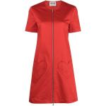 Robes courtes de créateur Moschino rouges à manches courtes à col rond Taille XS pour femme 