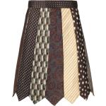 Jupes trapèze de créateur Moschino marron chocolat patchwork Taille XL pour femme en promo 