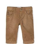Pantalons velours de créateur Moschino beiges à logo en velours à motif ours enfant 