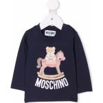 T-shirts à imprimés de créateur Moschino bleus enfant en promo 