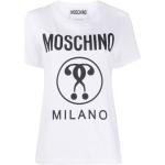 T-shirts à imprimés de créateur Moschino blancs en jersey à manches courtes à col rond Taille XS pour femme en promo 