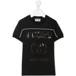 T-shirts à imprimés de créateur Moschino noirs enfant en promo 