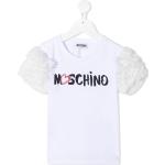 T-shirts à imprimés de créateur Moschino blancs enfant en promo 