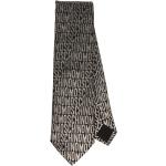 Cravates en soie de créateur Moschino noires à logo en satin à motif papillons Tailles uniques pour homme 