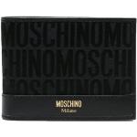 Portefeuilles de créateur Moschino noirs en cuir synthétique en cuir pour femme 