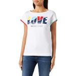 T-shirts de créateur Moschino Love Moschino blancs en jersey à manches courtes à manches courtes Taille S look fashion pour femme 