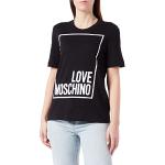 T-shirts de créateur Moschino Love Moschino noirs à logo à manches courtes à manches courtes Taille L look fashion pour femme 