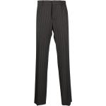 Pantalons de costume de créateur Moschino gris anthracite à rayures en viscose Taille 3 XL W46 pour homme en promo 