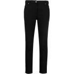 Pantalons classiques de créateur Moschino noirs à logo en coton mélangé Taille XS W44 pour femme 