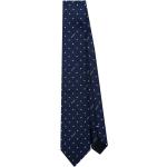 Cravates en soie de créateur Moschino bleu marine à logo à motif papillons Tailles uniques pour homme 
