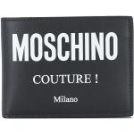 Portefeuilles de créateur Moschino noirs en cuir de veau en cuir pour femme en promo 